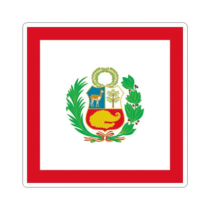 Naval Jack of Peru (Peru) STICKER Vinyl Kiss-Cut Decal 6 Inch White - The Sticker Space