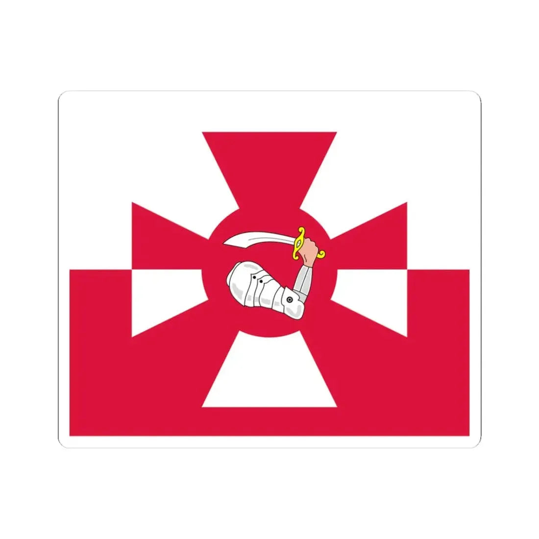 Naval Jack of Poland (Poland) STICKER Vinyl Kiss-Cut Decal 3 Inch White - The Sticker Space