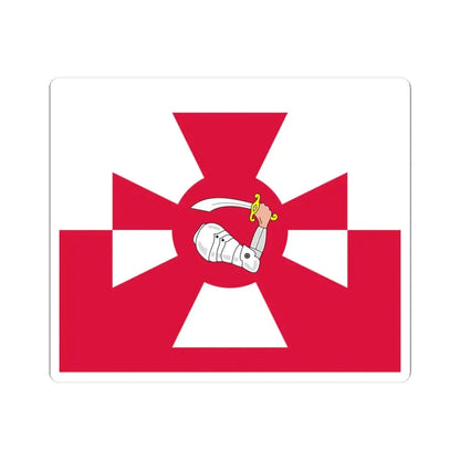 Naval Jack of Poland (Poland) STICKER Vinyl Kiss-Cut Decal 3 Inch White - The Sticker Space