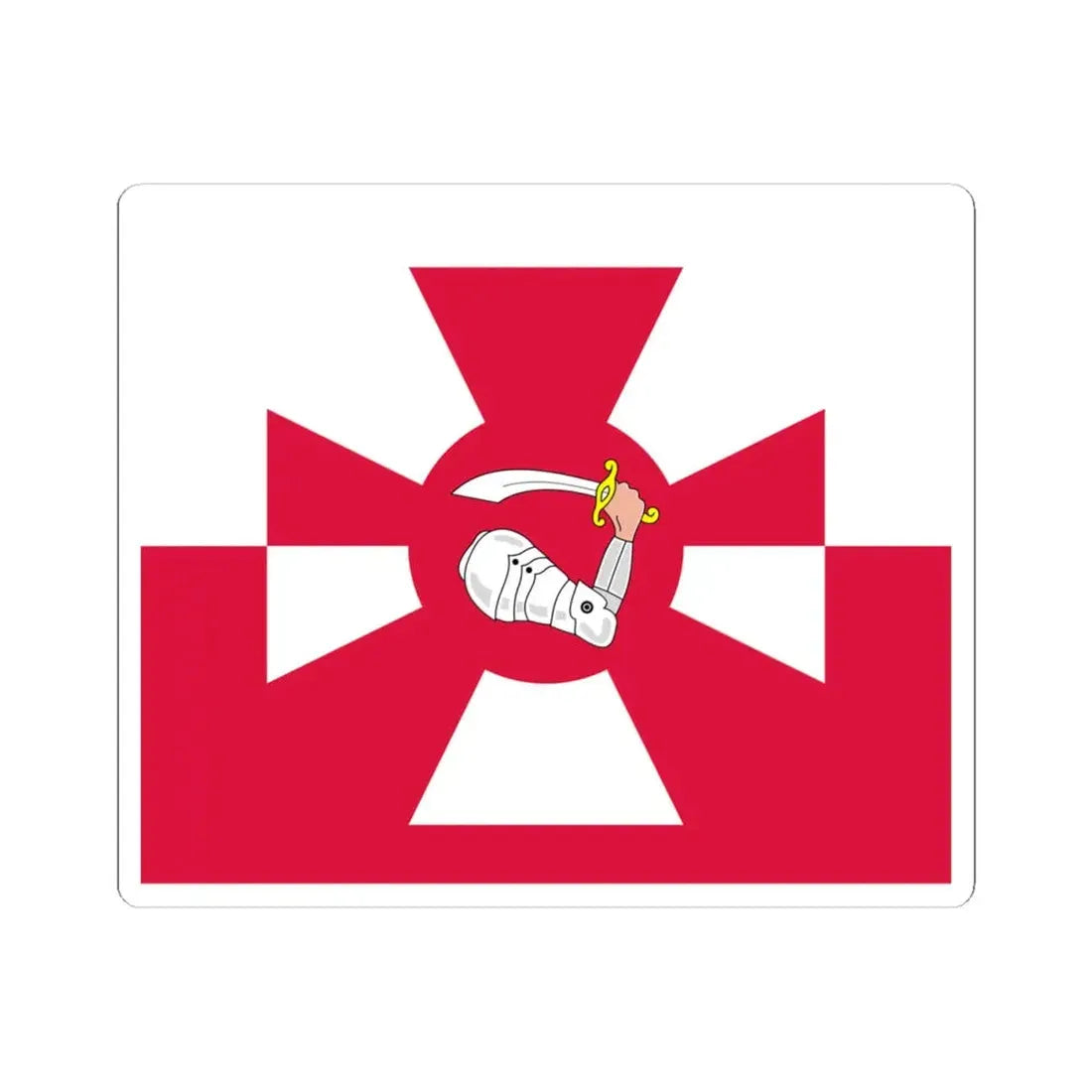 Naval Jack of Poland (Poland) STICKER Vinyl Kiss-Cut Decal 4 Inch White - The Sticker Space