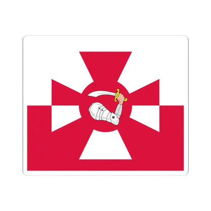 Naval Jack of Poland (Poland) STICKER Vinyl Kiss-Cut Decal 4 Inch White - The Sticker Space