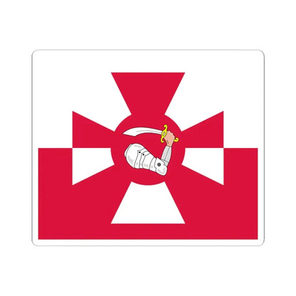 Naval Jack of Poland (Poland) STICKER Vinyl Kiss-Cut Decal 6 Inch White - The Sticker Space