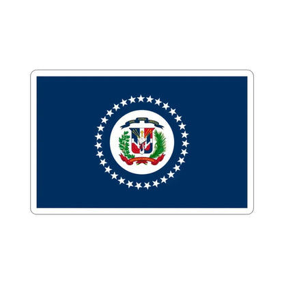 Naval Jack of the Dominican Republic STICKER Vinyl Die-Cut Decal 2 Inch - The Sticker Space