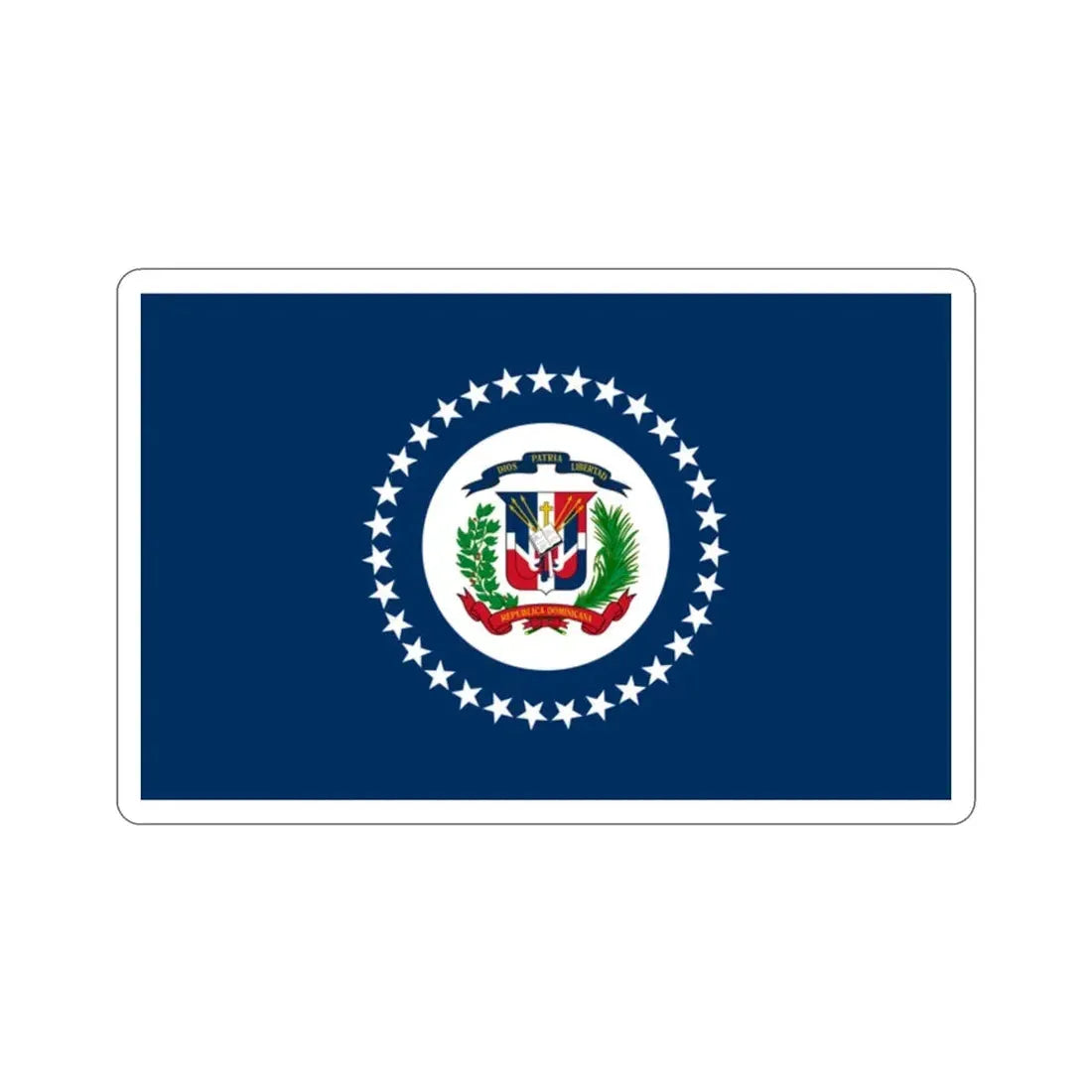 Naval Jack of the Dominican Republic STICKER Vinyl Die-Cut Decal - The Sticker Space