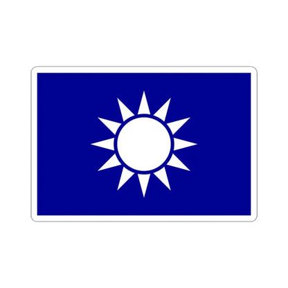Naval Jack of the Republic of China (China) STICKER Vinyl Kiss-Cut Decal 3 Inch White - The Sticker Space