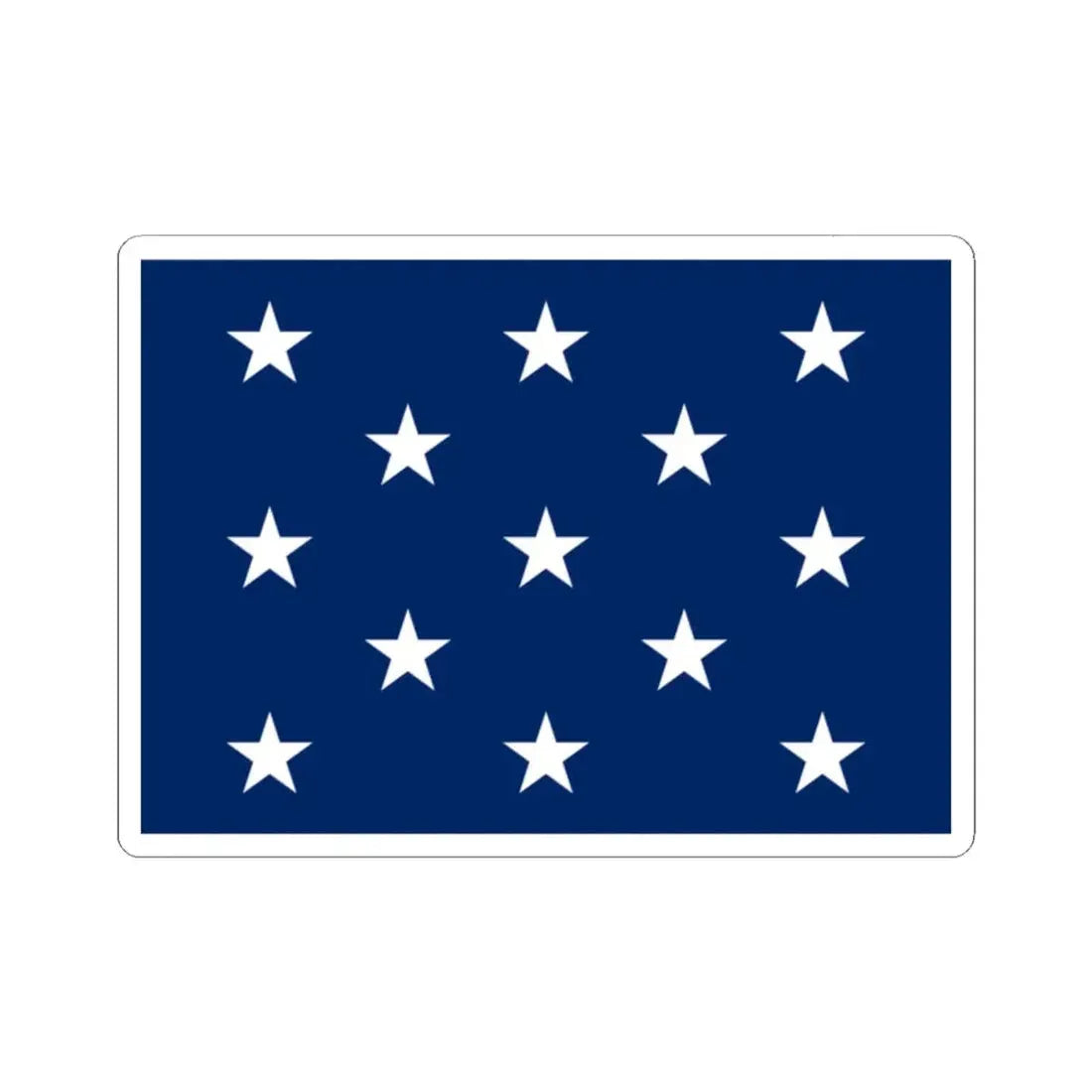 Naval jack of the United States 1777-1795 (United States) STICKER Vinyl Kiss-Cut Decal 2 Inch White - The Sticker Space