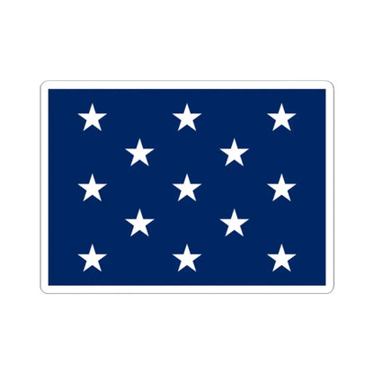 Naval jack of the United States 1777-1795 (United States) STICKER Vinyl Kiss-Cut Decal 2 Inch White - The Sticker Space