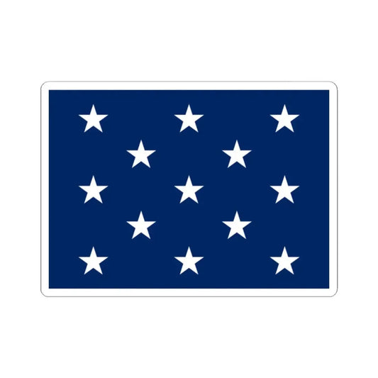 Naval jack of the United States 1777-1795 (United States) STICKER Vinyl Kiss-Cut Decal 2 Inch White - The Sticker Space