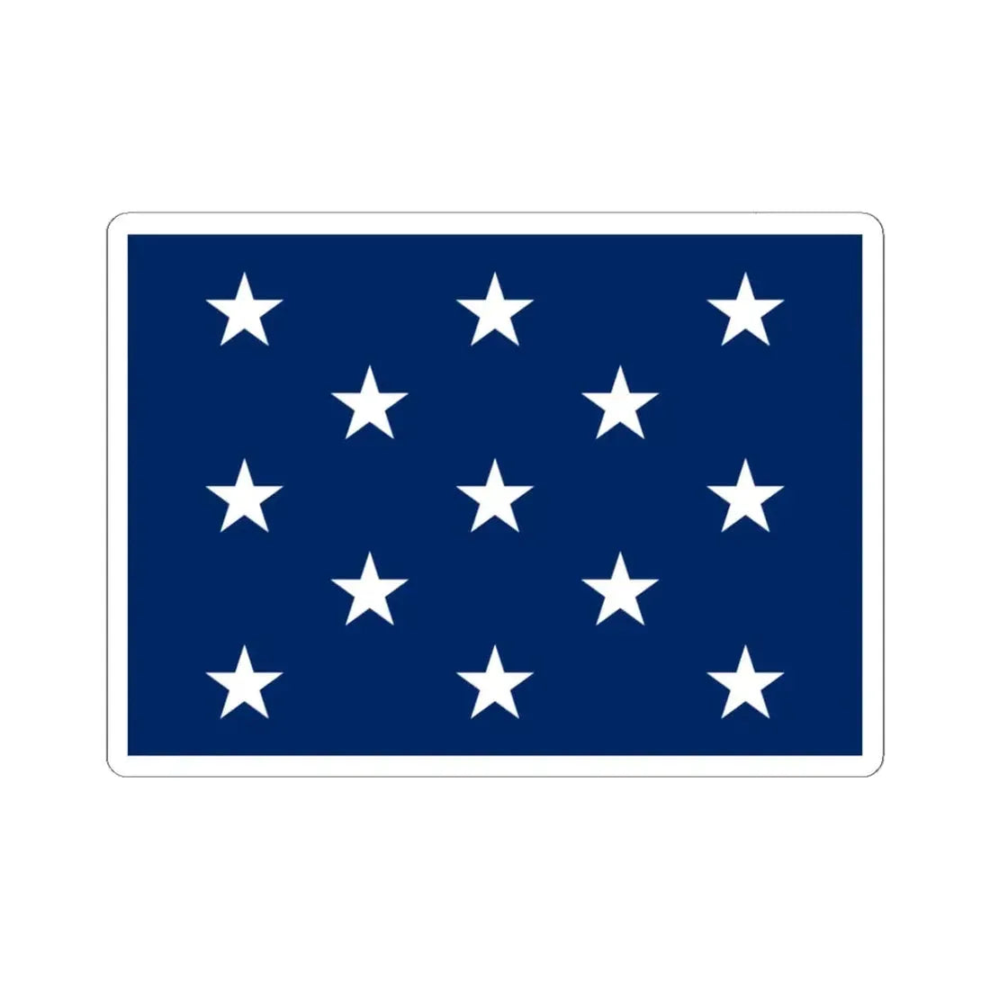Naval jack of the United States 1777-1795 (United States) STICKER Vinyl Kiss-Cut Decal 3 Inch White - The Sticker Space