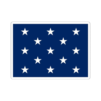 Naval jack of the United States 1777-1795 (United States) STICKER Vinyl Kiss-Cut Decal 3 Inch White - The Sticker Space