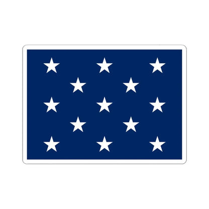 Naval jack of the United States 1777-1795 (United States) STICKER Vinyl Kiss-Cut Decal 4 Inch White - The Sticker Space