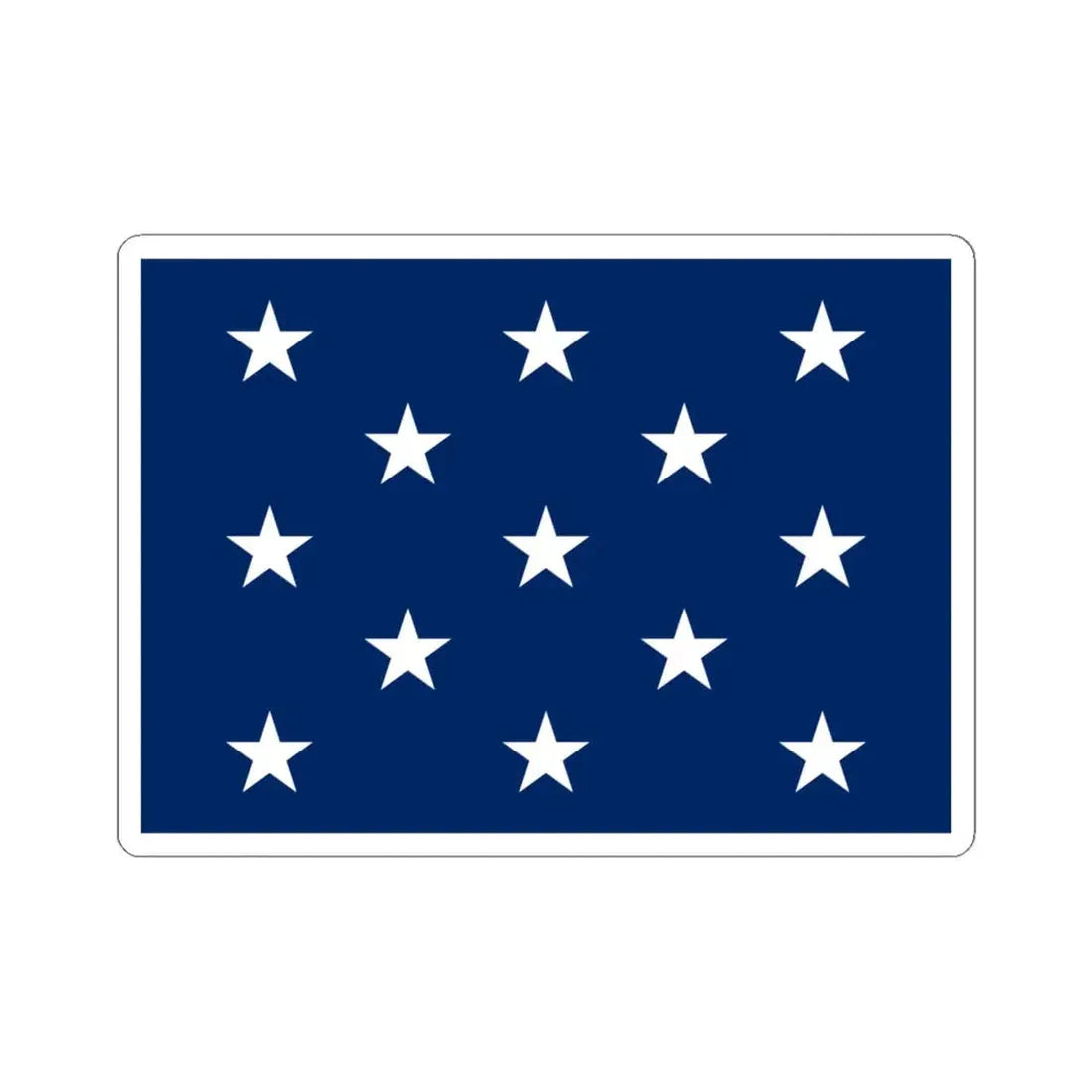 Naval jack of the United States 1777-1795 (United States) STICKER Vinyl Kiss-Cut Decal 6 Inch White - The Sticker Space