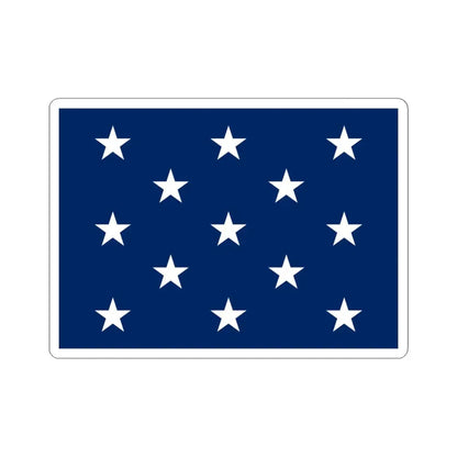 Naval jack of the United States 1777-1795 (United States) STICKER Vinyl Kiss-Cut Decal 6 Inch White - The Sticker Space