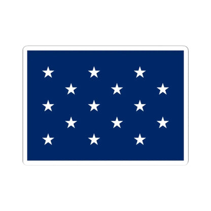 Naval jack of the United States 1795-1818 (United States) STICKER Vinyl Kiss-Cut Decal 2 Inch White - The Sticker Space