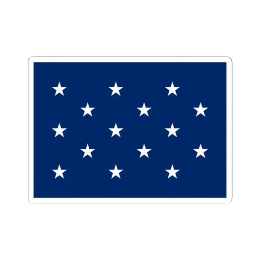 Naval jack of the United States 1795-1818 (United States) STICKER Vinyl Kiss-Cut Decal 2 Inch White - The Sticker Space