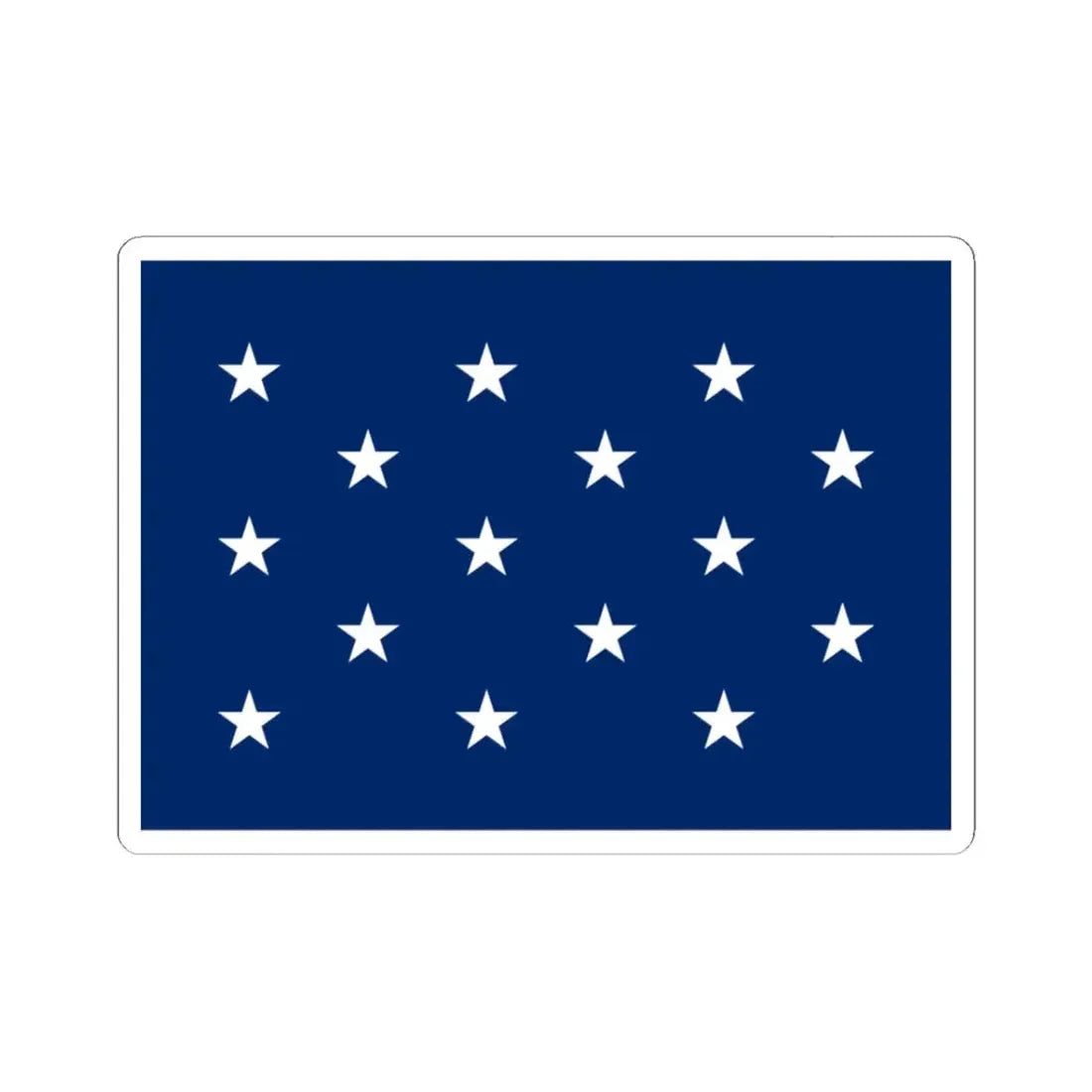 Naval jack of the United States 1795-1818 (United States) STICKER Vinyl Kiss-Cut Decal 3 Inch White - The Sticker Space