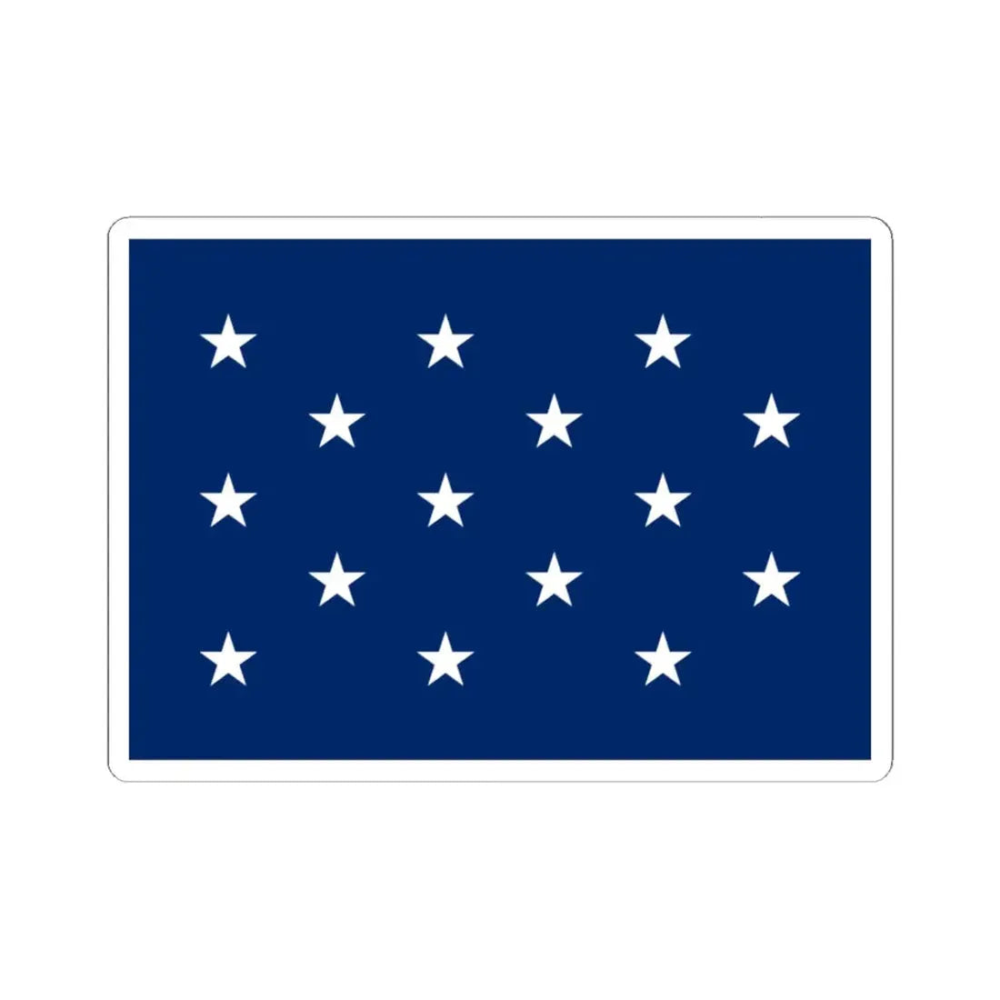 Naval jack of the United States 1795-1818 (United States) STICKER Vinyl Kiss-Cut Decal 4 Inch White - The Sticker Space