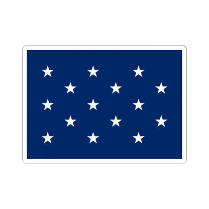 Naval jack of the United States 1795-1818 (United States) STICKER Vinyl Kiss-Cut Decal 4 Inch White - The Sticker Space