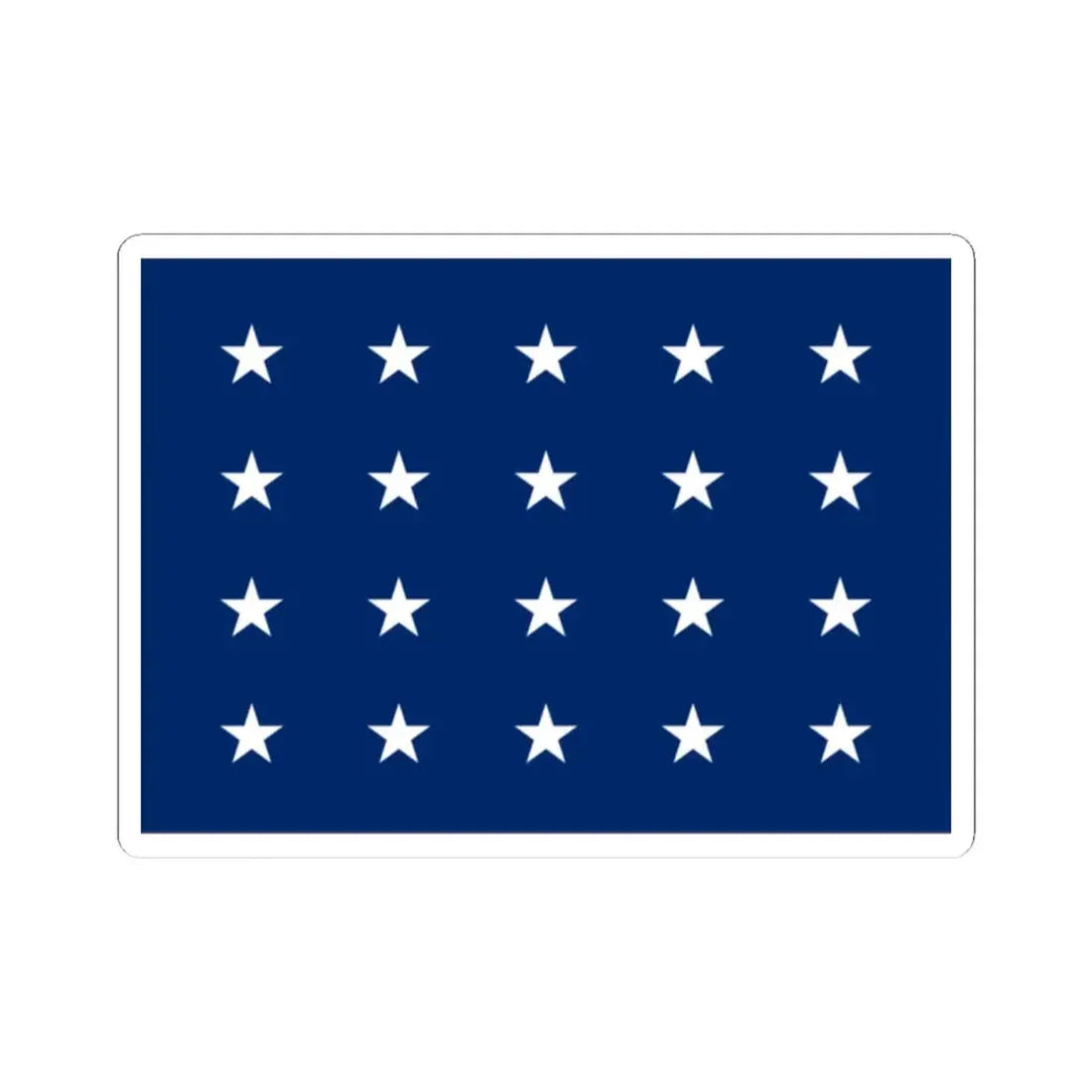 Naval jack of the United States 1818-1819 (United States) STICKER Vinyl Kiss-Cut Decal 2 Inch White - The Sticker Space