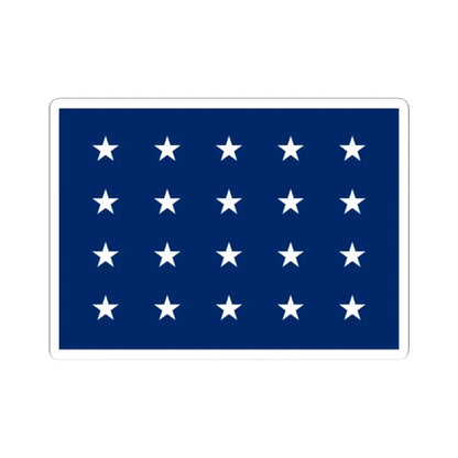 Naval jack of the United States 1818-1819 (United States) STICKER Vinyl Kiss-Cut Decal 2 Inch White - The Sticker Space