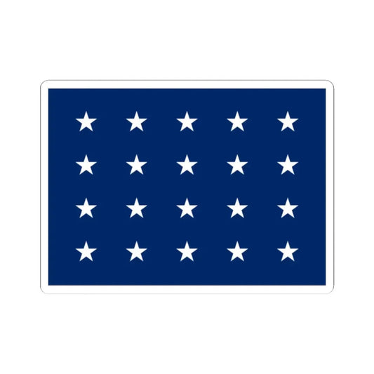 Naval jack of the United States 1818-1819 (United States) STICKER Vinyl Kiss-Cut Decal 2 Inch White - The Sticker Space