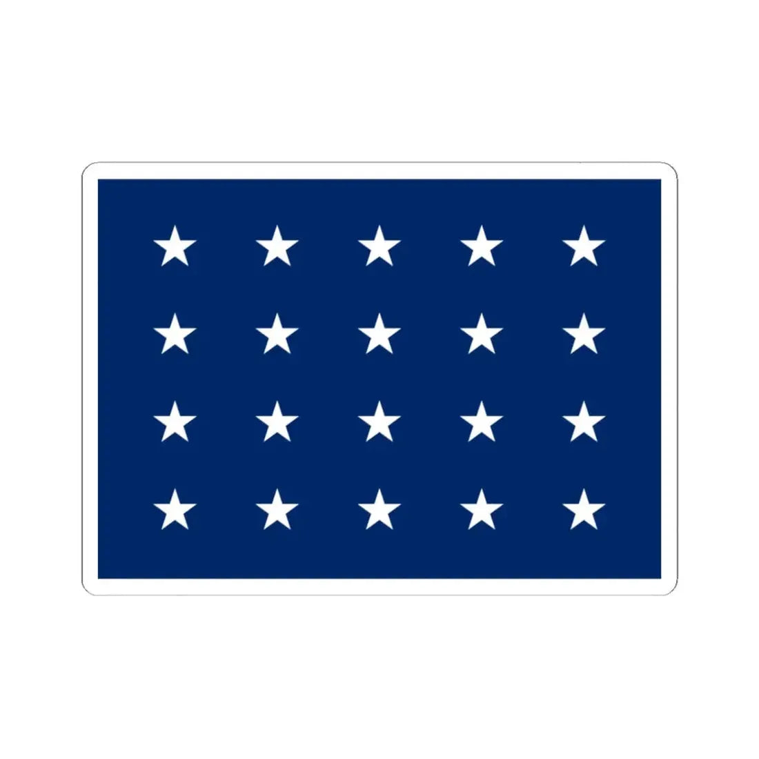 Naval jack of the United States 1818-1819 (United States) STICKER Vinyl Kiss-Cut Decal 3 Inch White - The Sticker Space