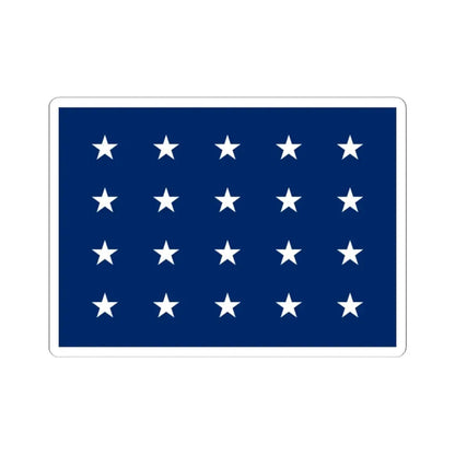 Naval jack of the United States 1818-1819 (United States) STICKER Vinyl Kiss-Cut Decal 3 Inch White - The Sticker Space