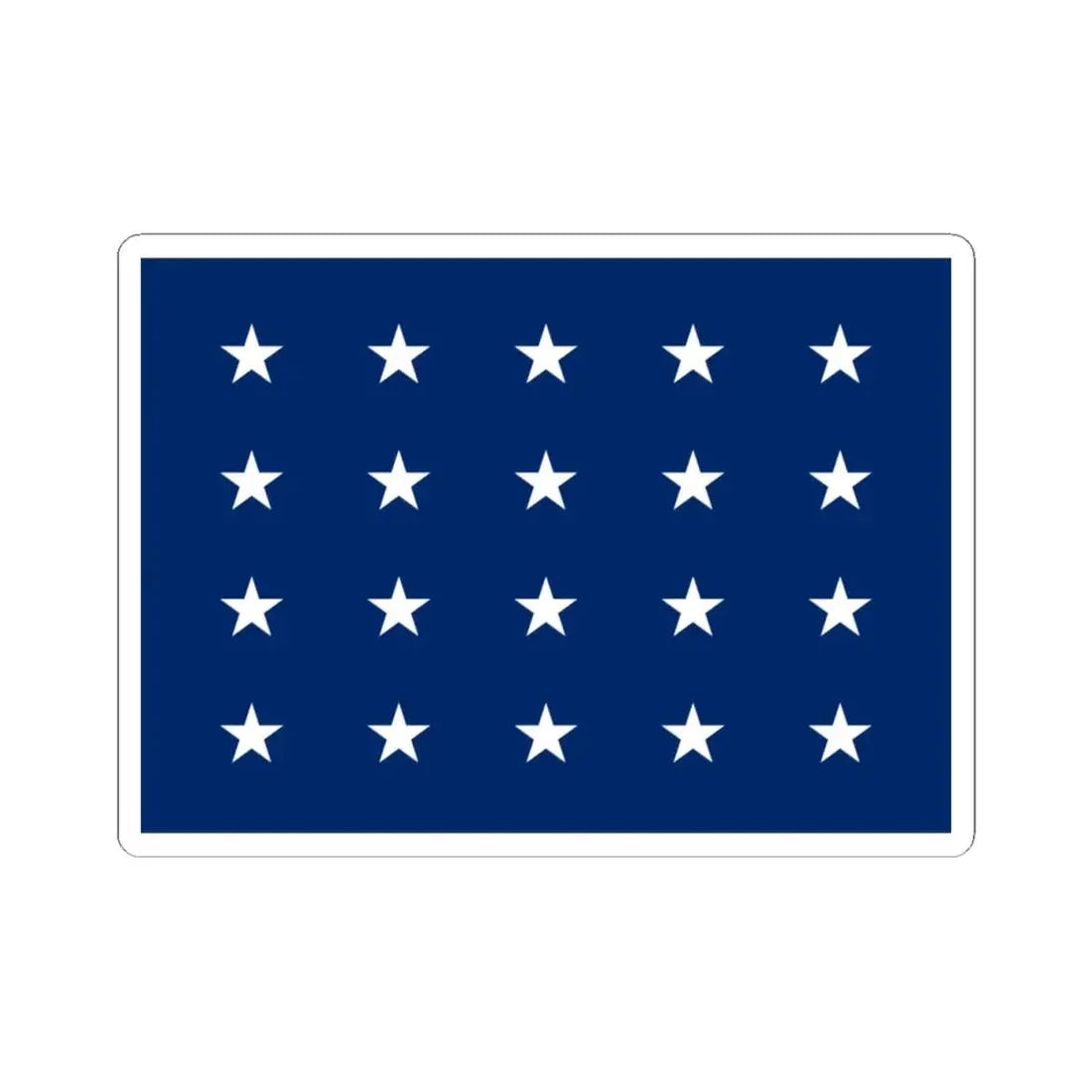 Naval jack of the United States 1818-1819 (United States) STICKER Vinyl Kiss-Cut Decal 4 Inch White - The Sticker Space