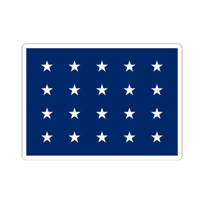 Naval jack of the United States 1818-1819 (United States) STICKER Vinyl Kiss-Cut Decal 4 Inch White - The Sticker Space