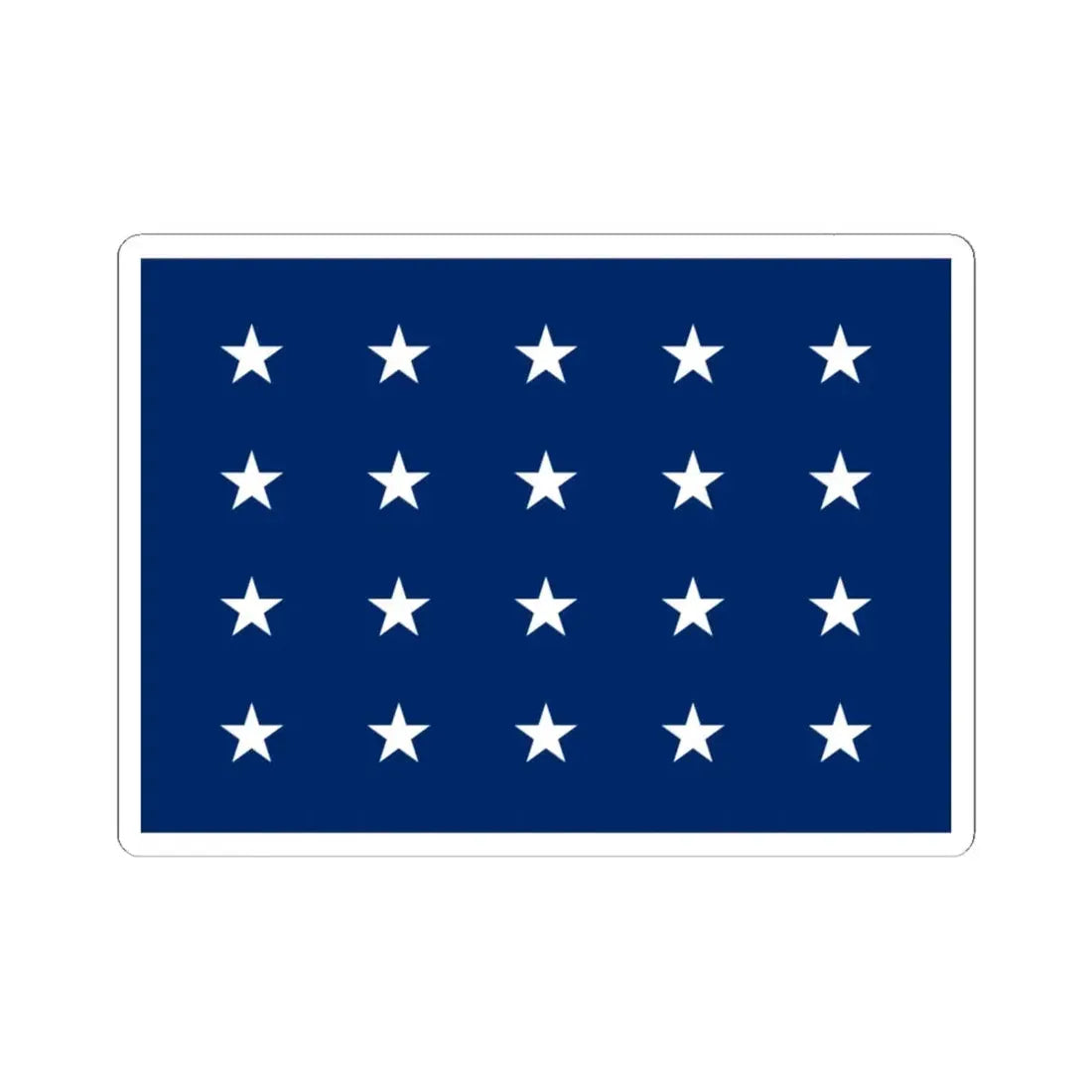 Naval jack of the United States 1818-1819 (United States) STICKER Vinyl Kiss-Cut Decal 6 Inch White - The Sticker Space