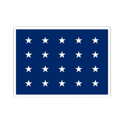 Naval jack of the United States 1818-1819 (United States) STICKER Vinyl Kiss-Cut Decal 6 Inch White - The Sticker Space