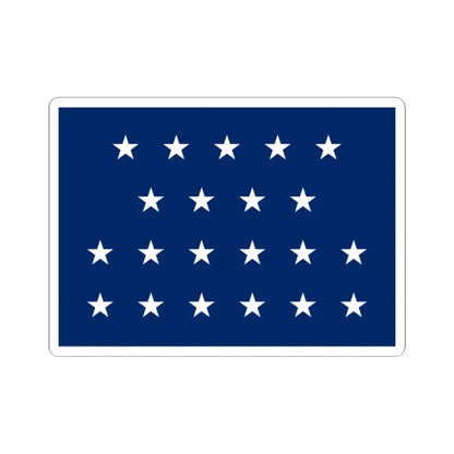 Naval jack of the United States 1819-1820 (United States) STICKER Vinyl Kiss-Cut Decal 2 Inch White - The Sticker Space