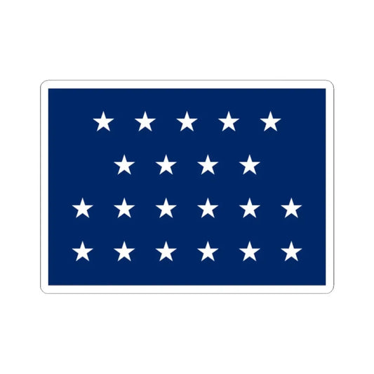 Naval jack of the United States 1819-1820 (United States) STICKER Vinyl Kiss-Cut Decal 2 Inch White - The Sticker Space