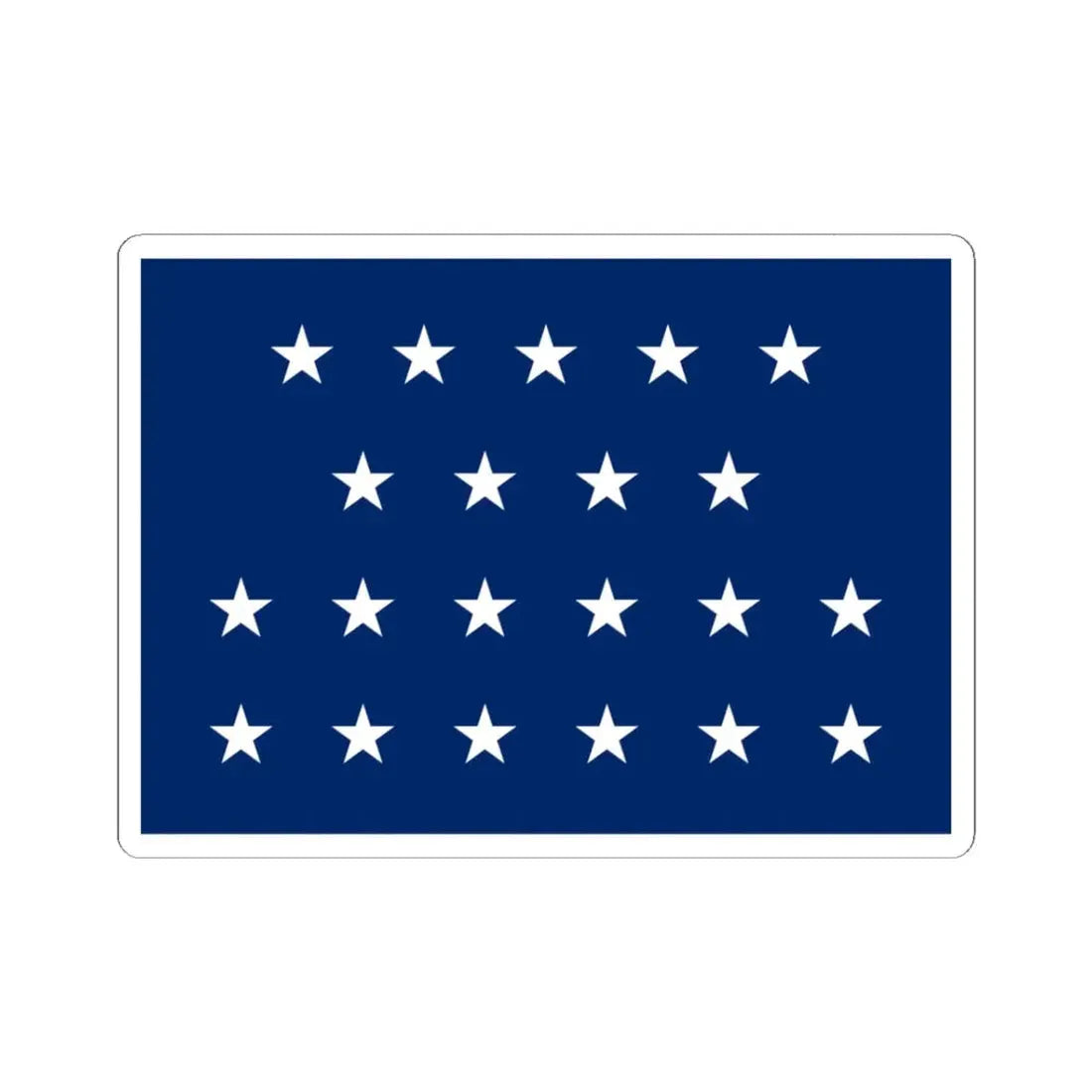 Naval jack of the United States 1819-1820 (United States) STICKER Vinyl Kiss-Cut Decal 3 Inch White - The Sticker Space