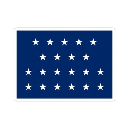 Naval jack of the United States 1819-1820 (United States) STICKER Vinyl Kiss-Cut Decal 3 Inch White - The Sticker Space