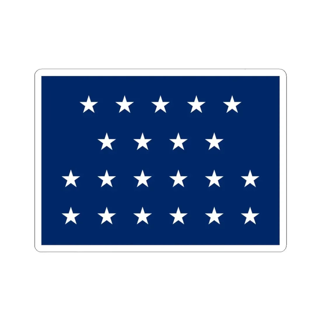 Naval jack of the United States 1819-1820 (United States) STICKER Vinyl Kiss-Cut Decal 4 Inch White - The Sticker Space
