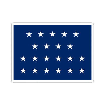 Naval jack of the United States 1819-1820 (United States) STICKER Vinyl Kiss-Cut Decal 4 Inch White - The Sticker Space