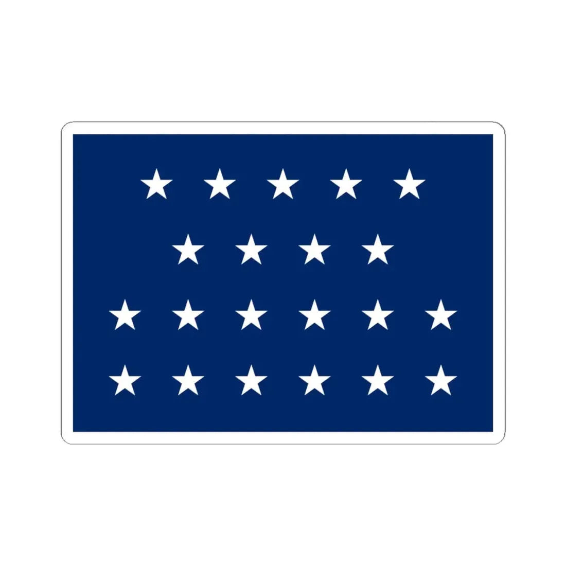 Naval jack of the United States 1819-1820 (United States) STICKER Vinyl Kiss-Cut Decal 6 Inch White - The Sticker Space
