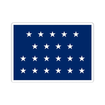 Naval jack of the United States 1819-1820 (United States) STICKER Vinyl Kiss-Cut Decal 6 Inch White - The Sticker Space