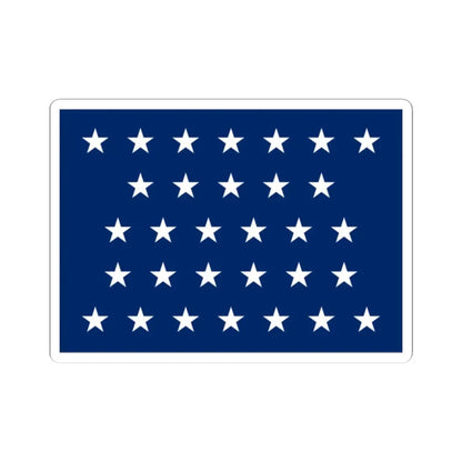 Naval jack of the United States 1851-1858 (United States) STICKER Vinyl Kiss-Cut Decal 2 Inch White - The Sticker Space
