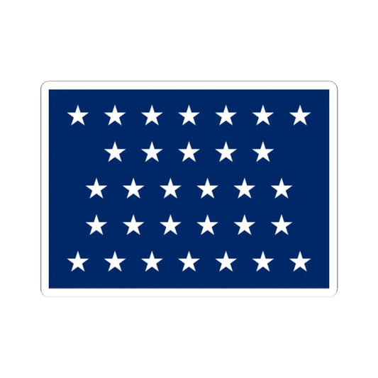 Naval jack of the United States 1851-1858 (United States) STICKER Vinyl Kiss-Cut Decal 2 Inch White - The Sticker Space