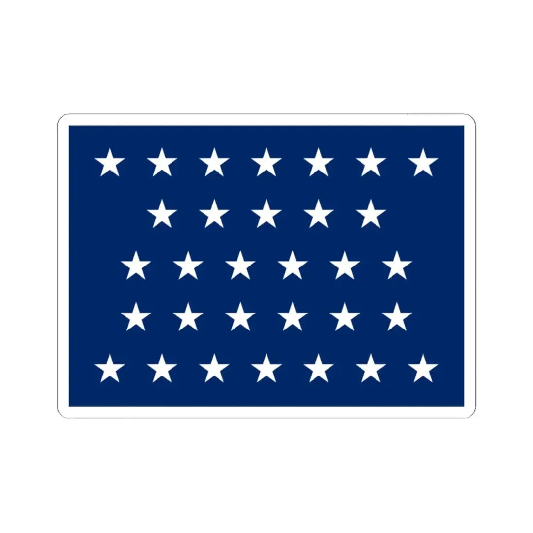 Naval jack of the United States 1851-1858 (United States) STICKER Vinyl Kiss-Cut Decal 3 Inch White - The Sticker Space