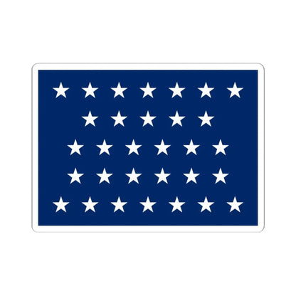 Naval jack of the United States 1851-1858 (United States) STICKER Vinyl Kiss-Cut Decal 3 Inch White - The Sticker Space