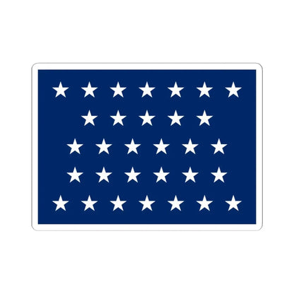 Naval jack of the United States 1851-1858 (United States) STICKER Vinyl Kiss-Cut Decal 6 Inch White - The Sticker Space