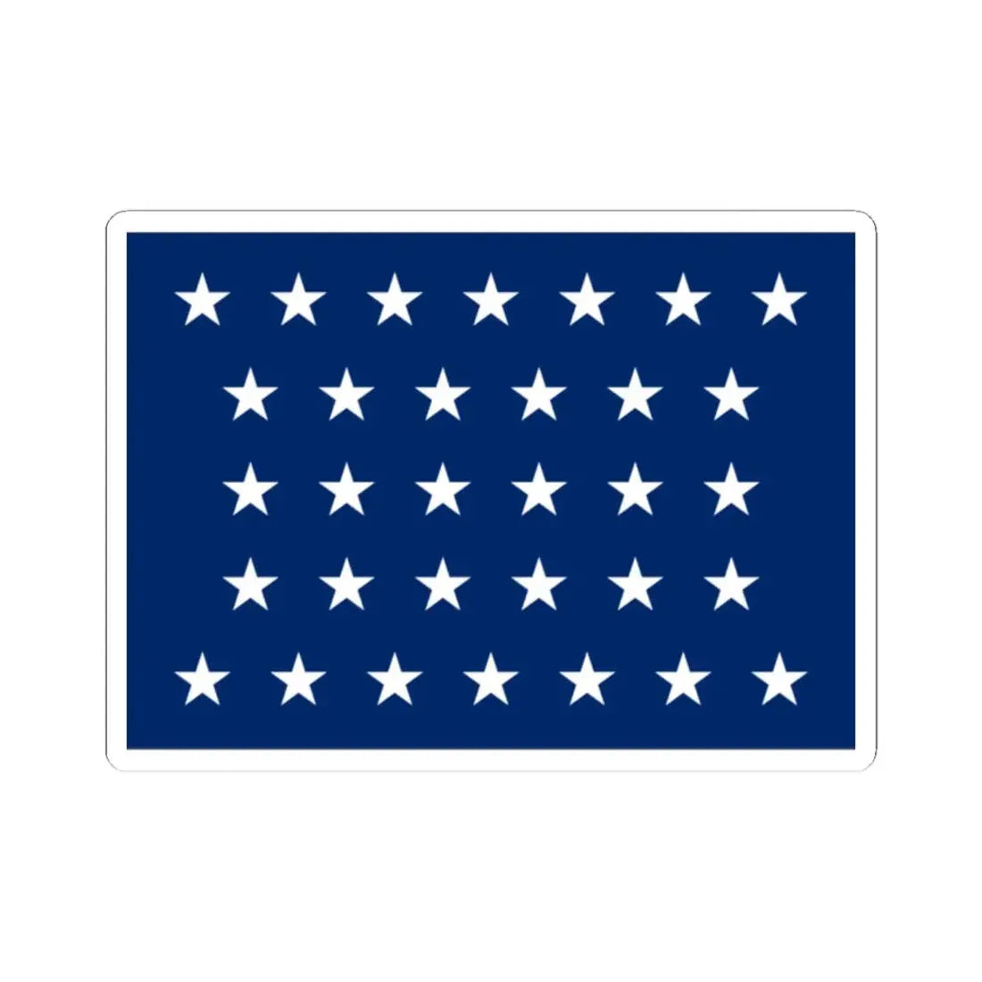 Naval jack of the United States 1858-1859 (United States) STICKER Vinyl Kiss-Cut Decal 2 Inch White - The Sticker Space
