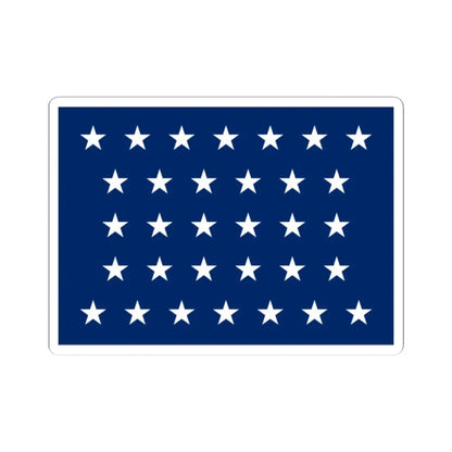 Naval jack of the United States 1858-1859 (United States) STICKER Vinyl Kiss-Cut Decal 2 Inch White - The Sticker Space