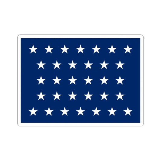 Naval jack of the United States 1858-1859 (United States) STICKER Vinyl Kiss-Cut Decal 2 Inch White - The Sticker Space