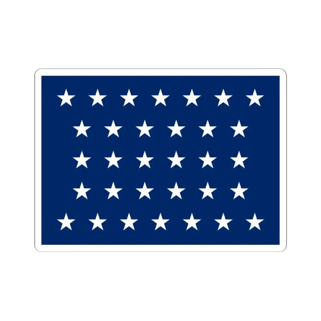 Naval jack of the United States 1858-1859 (United States) STICKER Vinyl Kiss-Cut Decal 3 Inch White - The Sticker Space