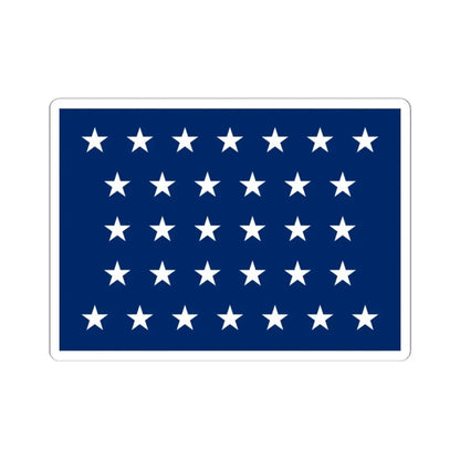 Naval jack of the United States 1858-1859 (United States) STICKER Vinyl Kiss-Cut Decal 3 Inch White - The Sticker Space