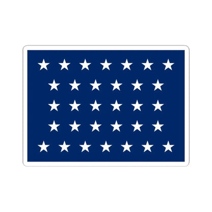 Naval jack of the United States 1858-1859 (United States) STICKER Vinyl Kiss-Cut Decal 4 Inch White - The Sticker Space